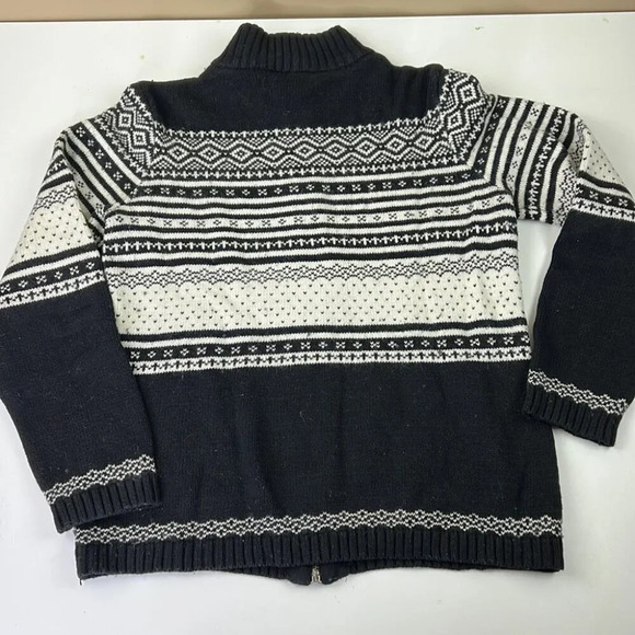 Northern Reflections Nordic Pattern Full Zip  Sweater - Picture 2 of 8